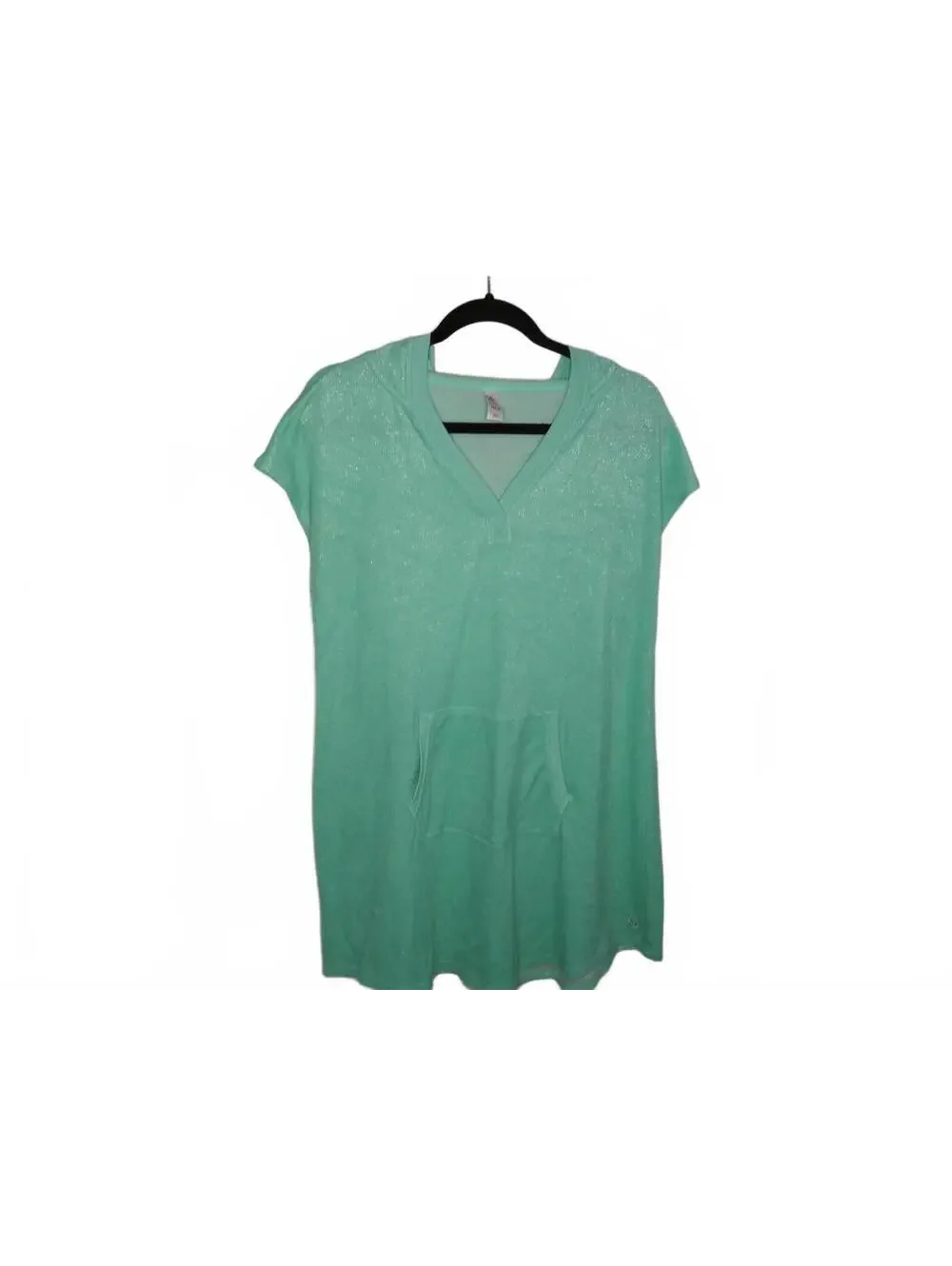 Justice Girls' Seafoam Green Hooded Tunic Swimsuit Coverup Size 16/18